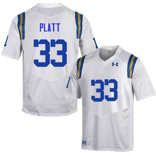 Men #33 Drew Platt UCLA Bruins Under Armour College Football Jerseys Sale-White